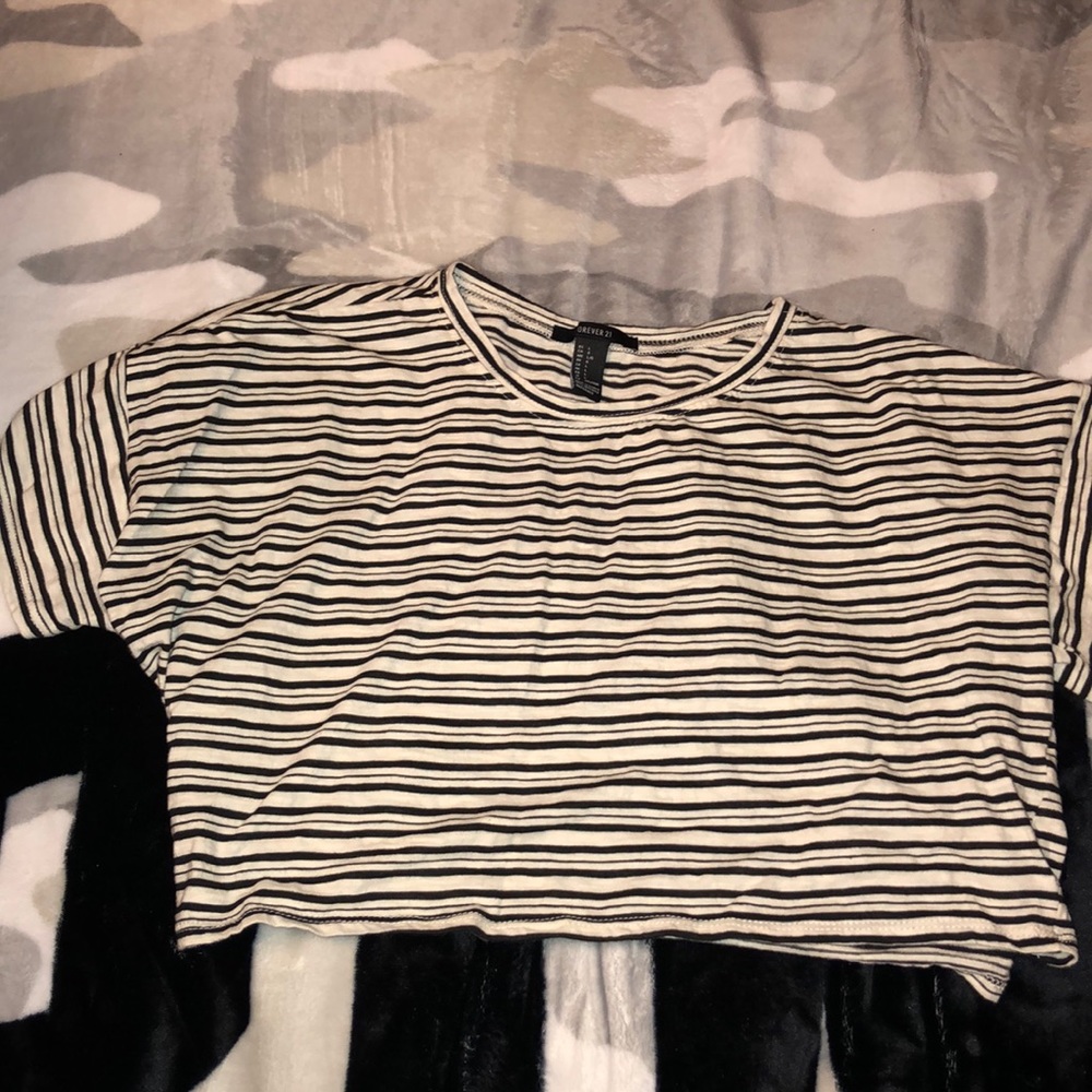 Forever 21 stripped crop top